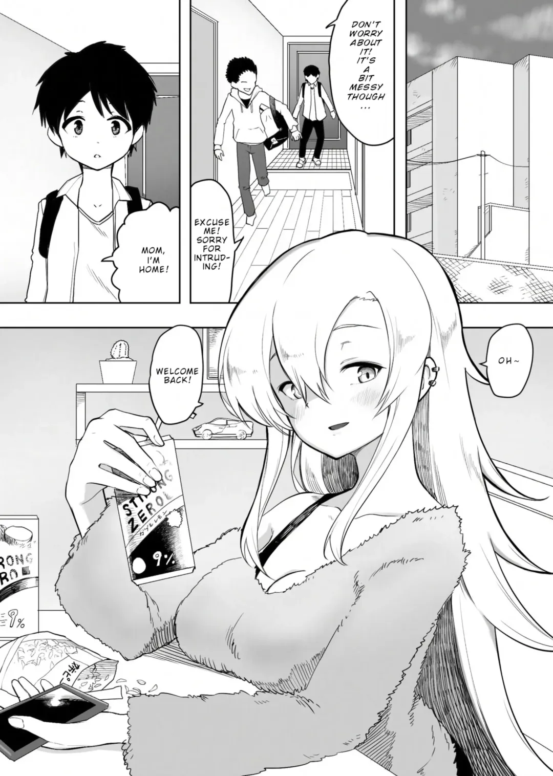 Yuujin no Gal na Mama ni Fudeoroshi Shite Moratta Hanashi | A Story About How My Friend's Gyaru Mom Was My First Time Fhentai - Page 2