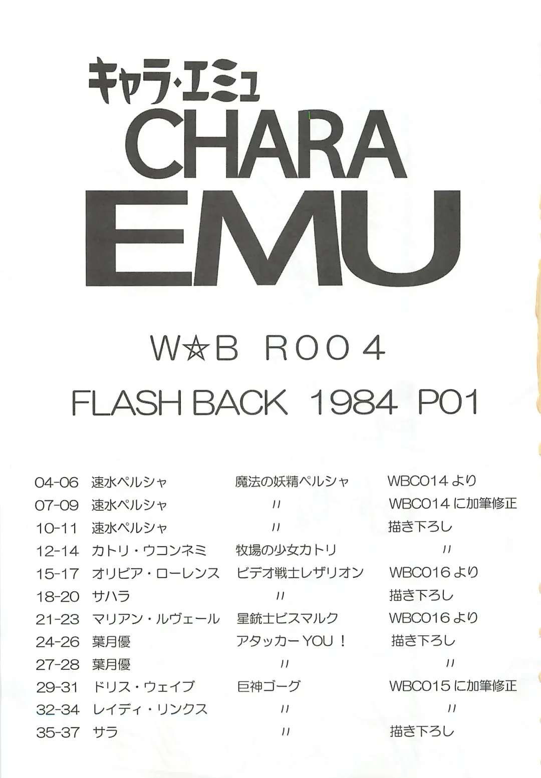 [Wing Bird] CHARA EMU W☆BR004 FLASH BACK1984 P01 Fhentai - Page 2
