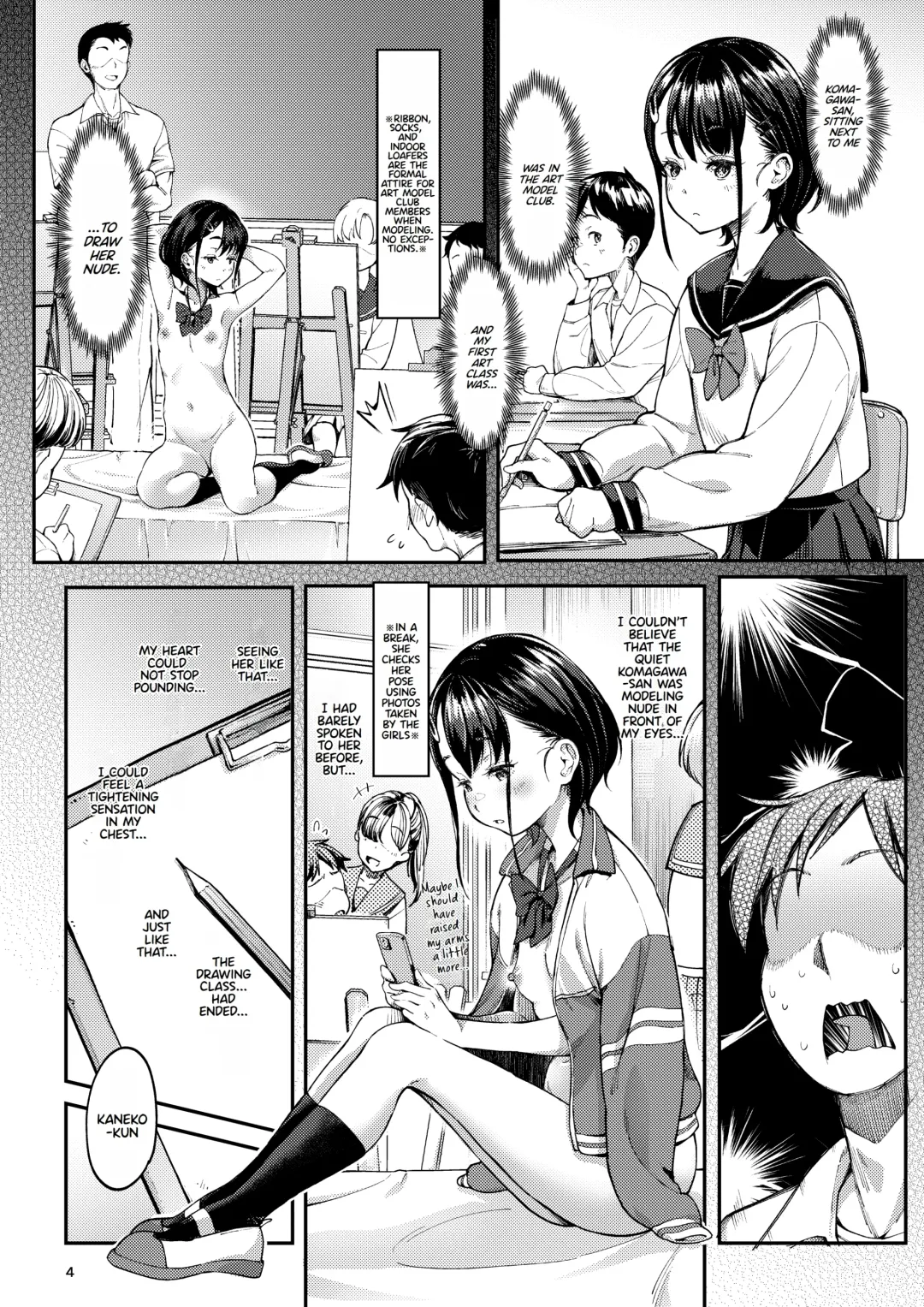 [Tokinobutt] Bijutsu Model-bu no Komagawa-san | The Art Model Club's Komagawa-san Fhentai - Page 4