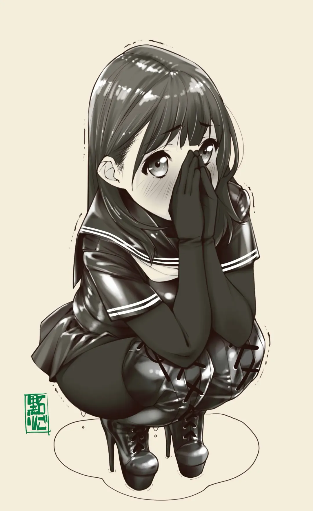 [Kuroishi Ringo] Tekateka seifuku omorashi gakuin Fhentai - Page 7