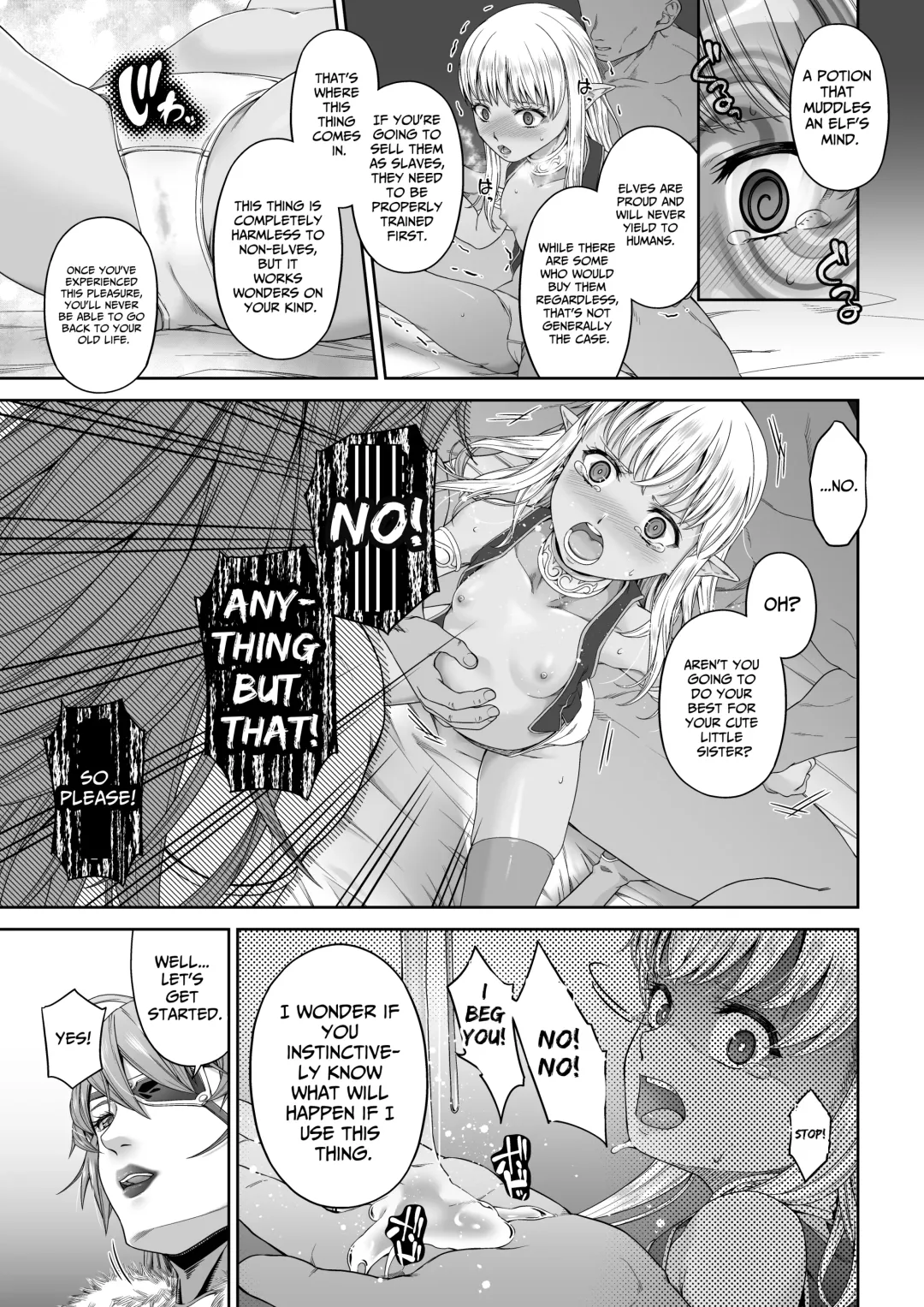 Kakedashi Boukensha no Matsuro 4 [Ningen no Urashakai] Boukensha ni Akogareta Elf Shimai 1 Fhentai - Page 8