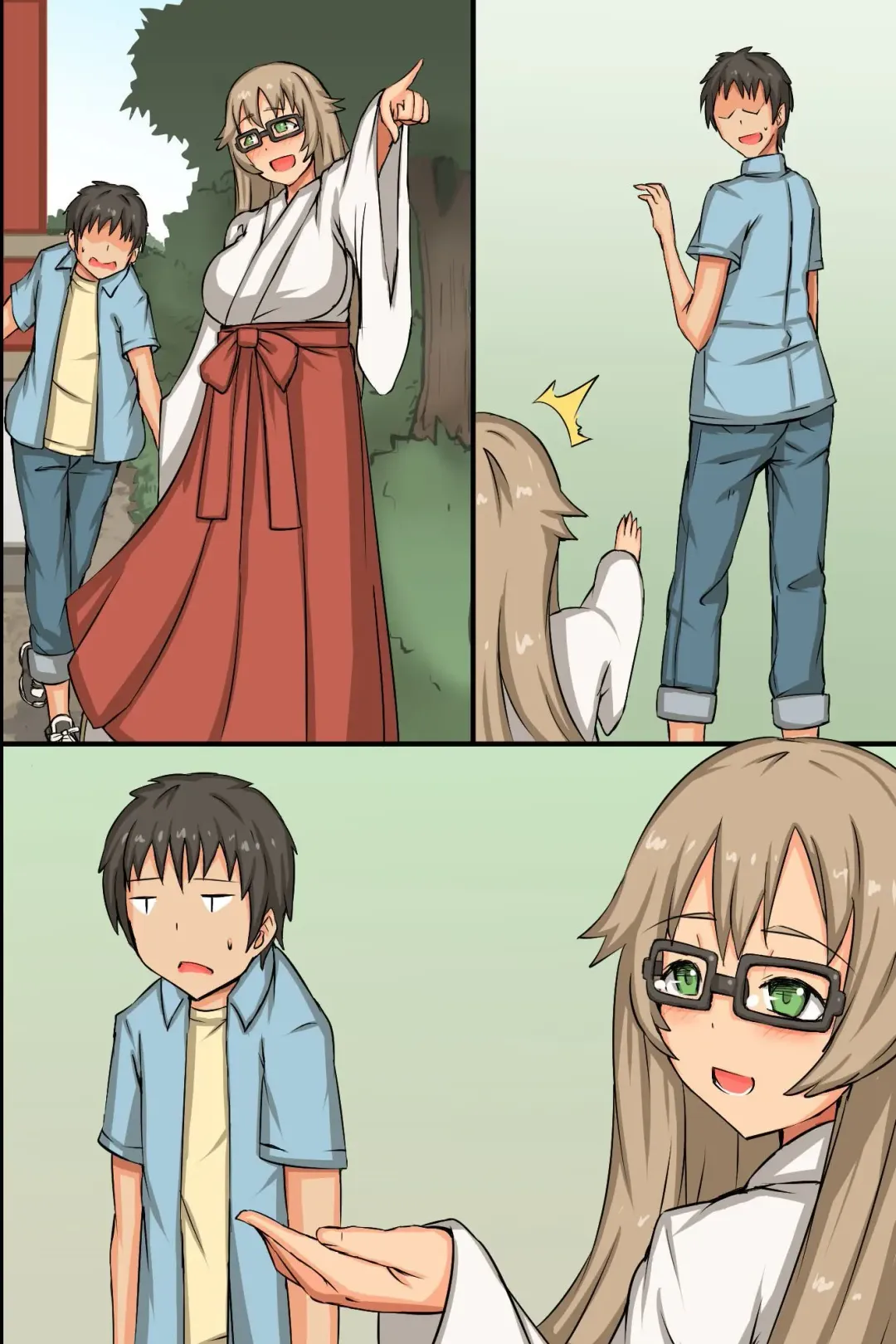 [Roze] Nakadashi Kigan! Harem Jinja ~Ecchi na Miko-san to Sanpai de Iku!~ Fhentai - Page 74