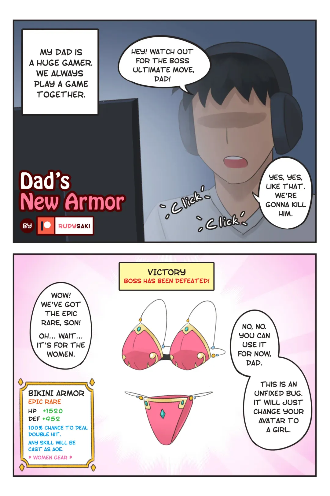 [Rudy Saki] Dad's New Armor Fhentai - Page 1