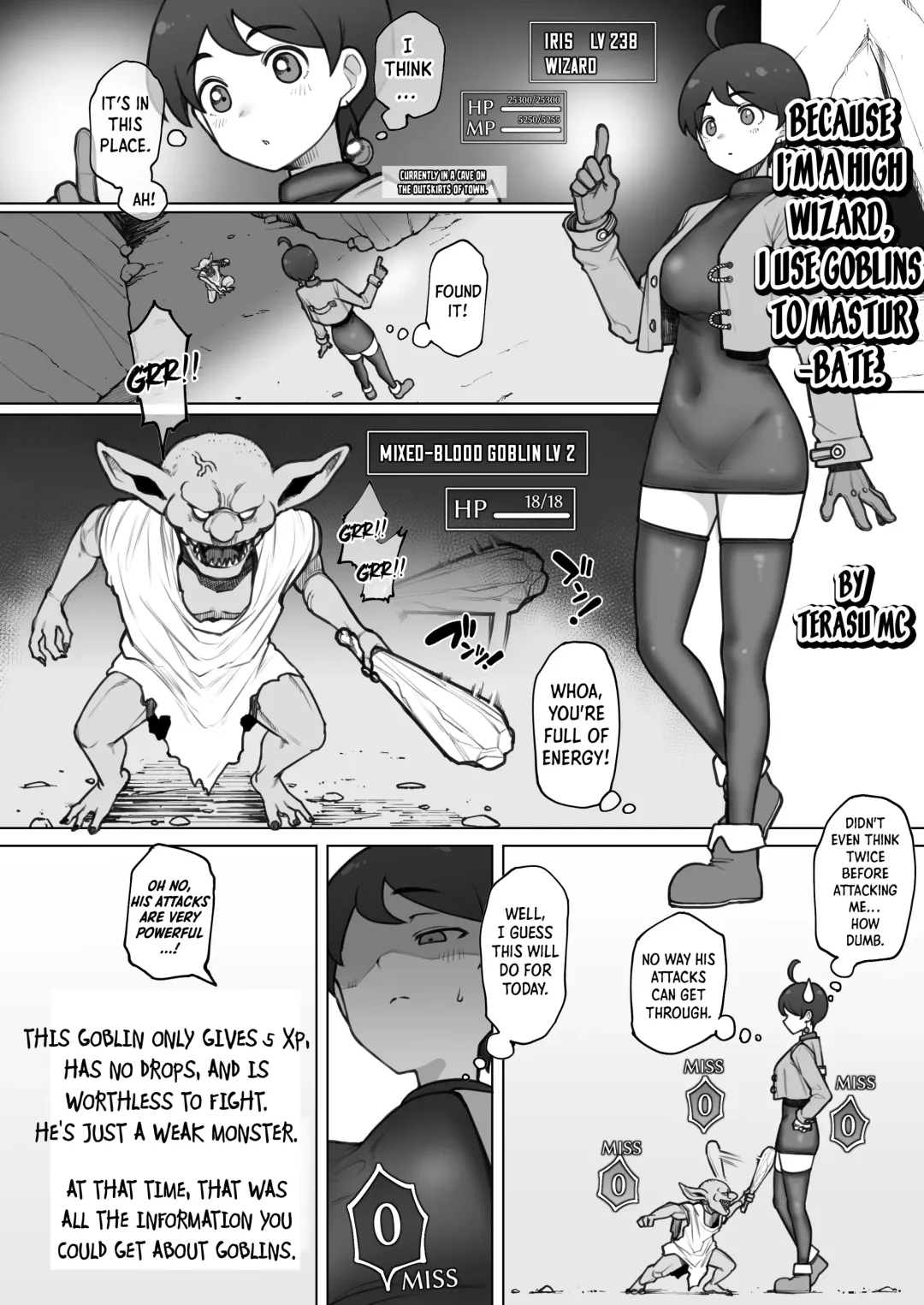[Terasu Mc] Dai Mahoutsukai no Boku ga Goblin de Onanie Shita Sei de | Because I'm a High Wizard, I Use Goblins to Masturbate Fhentai - Page 1