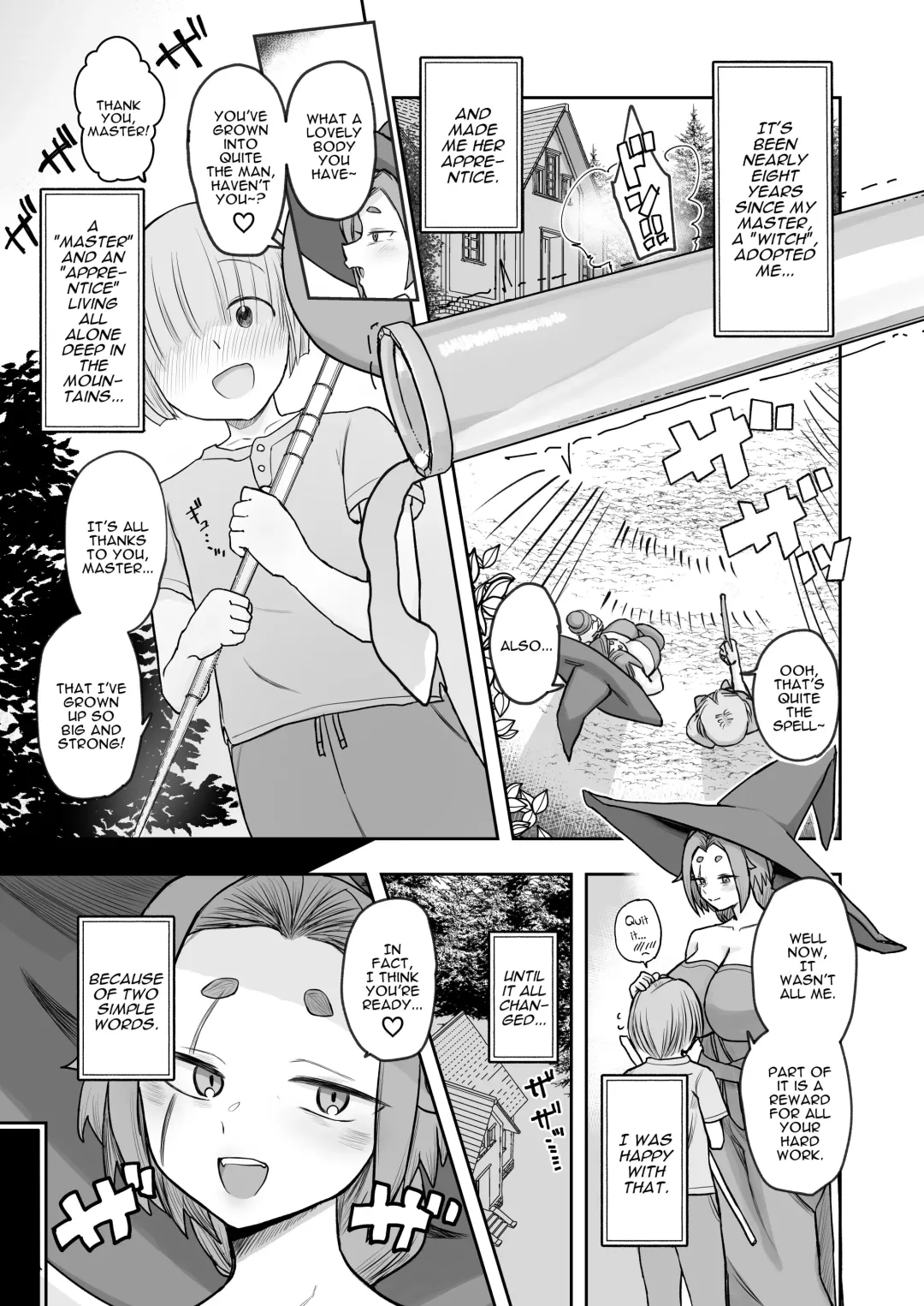 [Amamoru] "Warabe-sotsu Shiken" de Deshi ♂ Kara Seishi o Shiboritoru Deshi Rabu de Kachi Chi Majo Shishō 1000-sai ￪ | 1000 Year Old Witch Cumsqueezes Her Disciple During His Virginity Graduation Exam Fhentai - Page 3