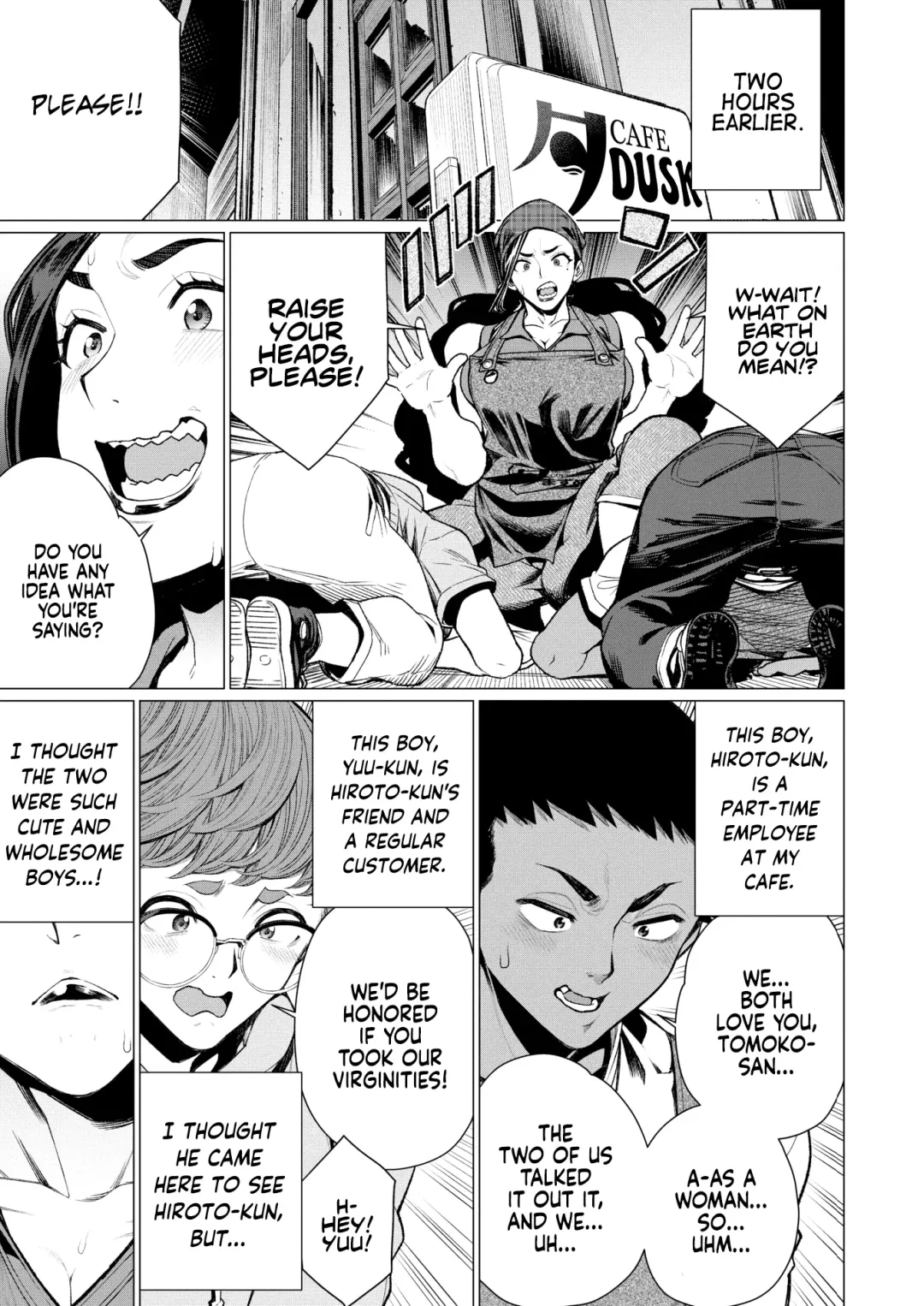 [Minamida Usuke] Hitozuma Kissa de Juku Niku Sando | Matured Meat Sandwich Special at the Married MILF Cafe Fhentai - Page 3