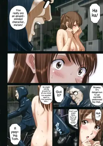 [Smac] Roshutsu Otome Chichi Comic "Inpai Otenki Oneesan ga Jibun ni Zenra Chokushin o Meijita Hi ~Hirabayashi Yuuna~" | R-Otome Breasts Comic "The Day the Big Boobed Weather Girl Dared Herself to Go Out on a Walk Naked ~Yuuna Hirabayashi~" Fhentai - Page 35