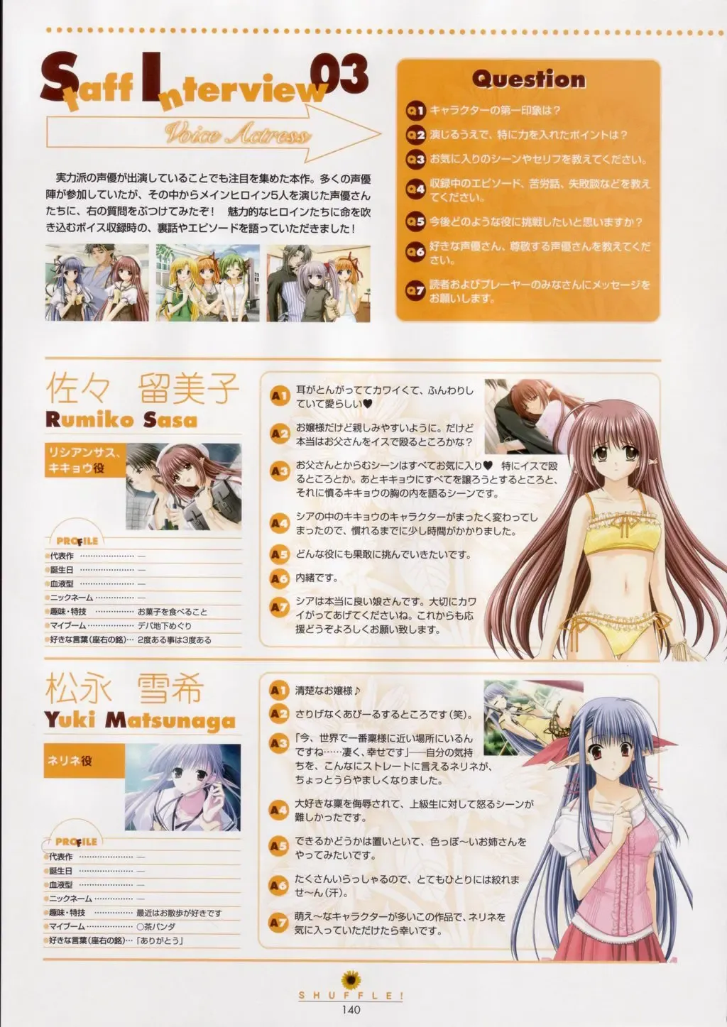 [Nishimata Aoi - Suzuhira Hiro] SHUFFLE! Visual Fan Book Fhentai - Page 141