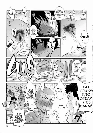 [Nise Kurosaki - St.retcher] Hanai to Tajima no Sakuban no Okazubanashi | Hanai and Tajima's Last Night Fantasy Tales Fhentai - Page 26