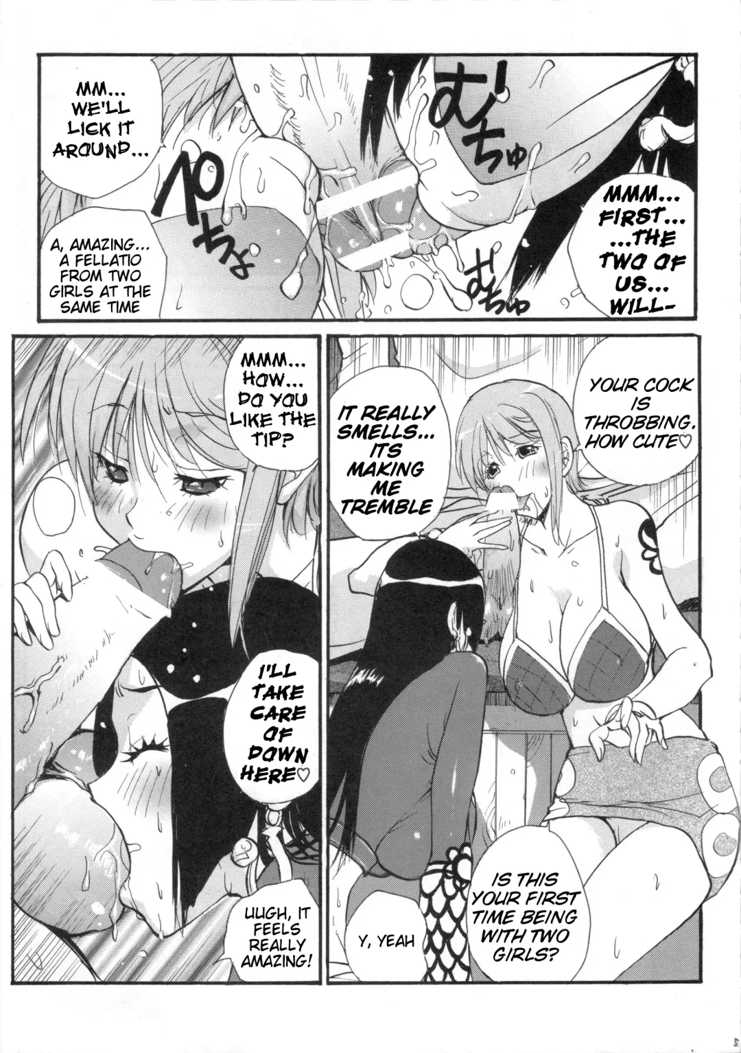 [Kika Equals Zaru] Nami to Hancock | Nami and Hancock Fhentai - Page 4