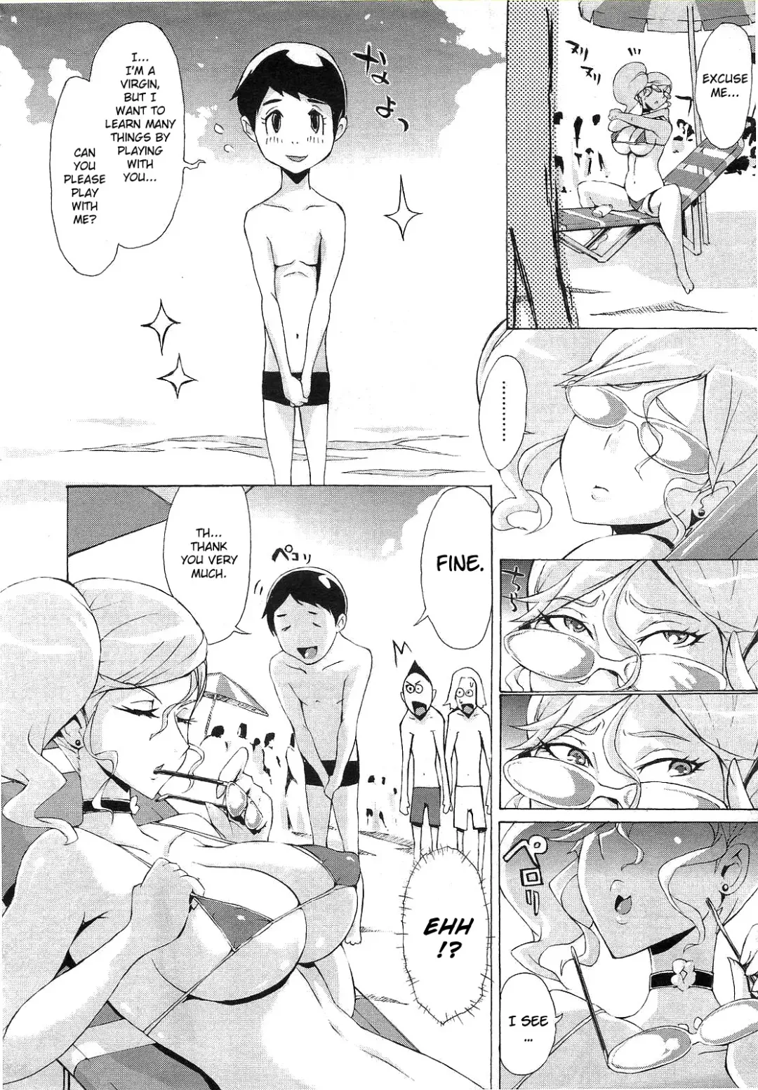 [Yunioshi] Mizugi Onee-san o Meguru Bouken | Adventure with Bikini Onee-san Fhentai - Page 4