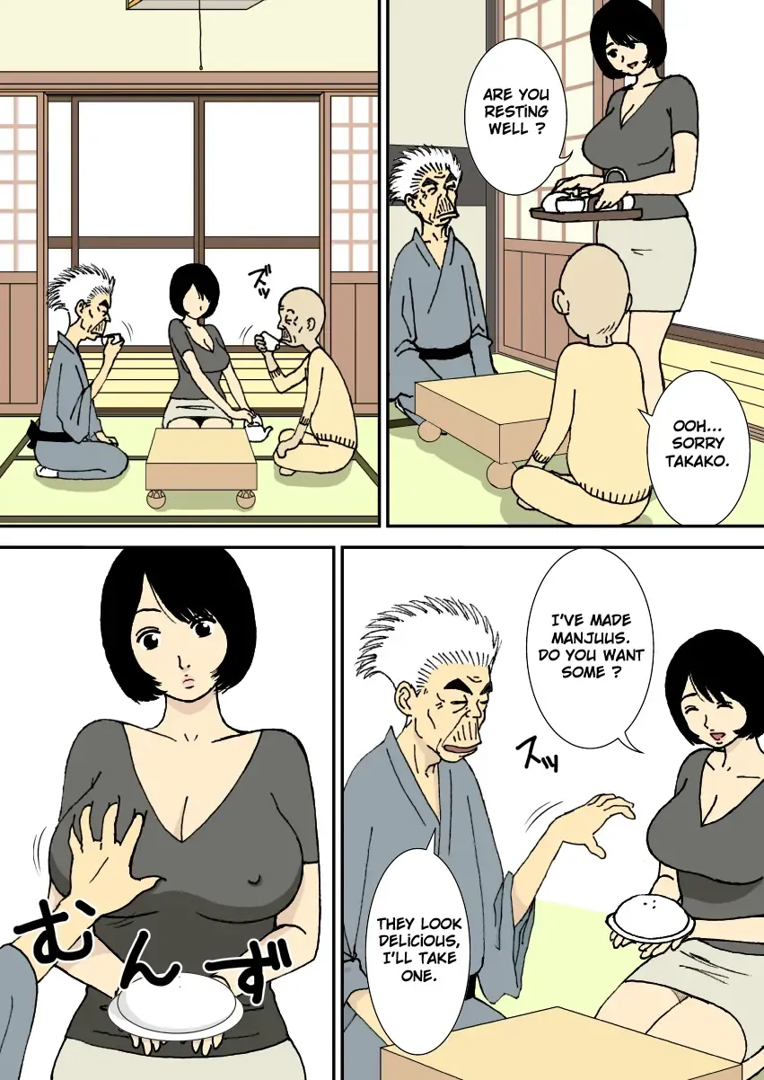 [Urakan] Ojii-chan to Gifu to Giri no Musuko to, Kyonyuu Yome. | The Grandfather, the Father-in-Law, the Stepson and the Big-Breasted Bride Fhentai - Page 22