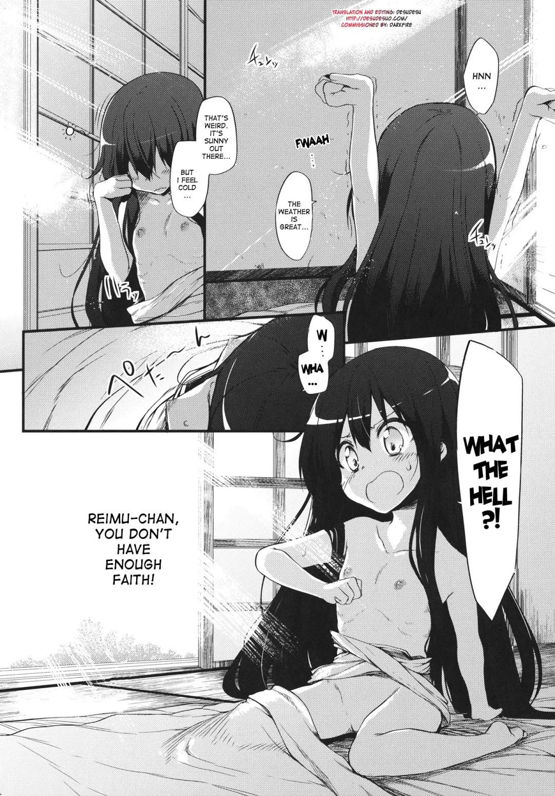 [Suga Hideo] Reimu-chan! Shinkou ga Taritemasen yo! | Reimu-chan! You don't have enough faith! Fhentai - Page 3