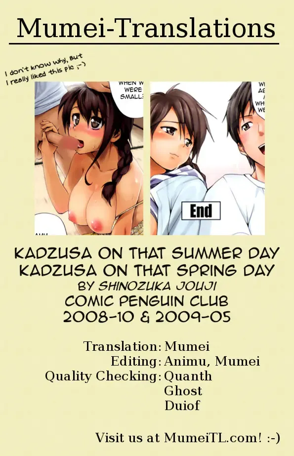 [Shinozuka George] Natsu no Hi no Kazusa + Haru no Hi no Kazusa | Kadzusa on that Summer Day + Kadzusa on that Spring Day Fhentai.net - Page 9