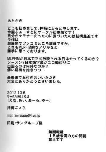 [Oshiume Nyora] Beautiful Ponies Fhentai - Page 17