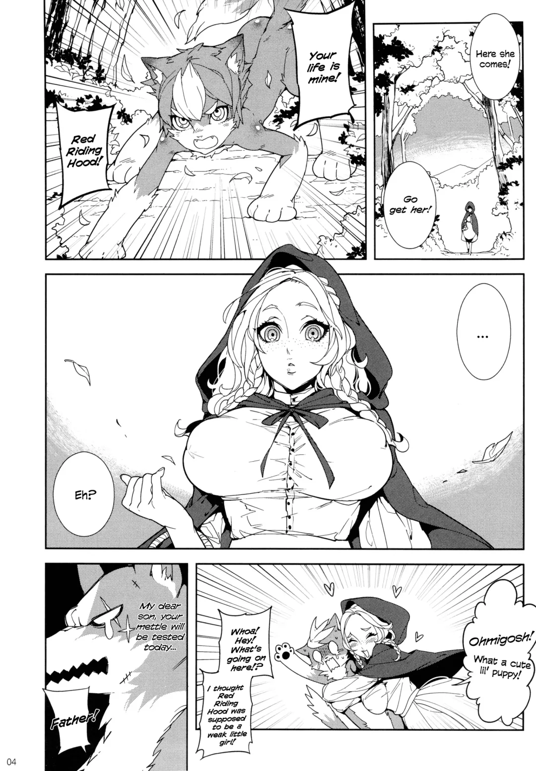 [Hirame] Dounen Hakai ~Ookina Akazukin & Chiisaki Ookami~ - Big Red Riding Hood and the little wolf. | Childhood Destruction ~Big Red Riding Hood and the Little Wolf~ Fhentai - Page 5