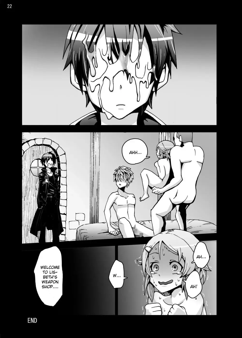 [Ahiru] Lisbeth... Kirito ni wa Suterare, Kyaku ni wa Okasare Nakadashi Ninshin... Asuna to no Kakusa ga Hirogaru Online Fhentai - Page 21