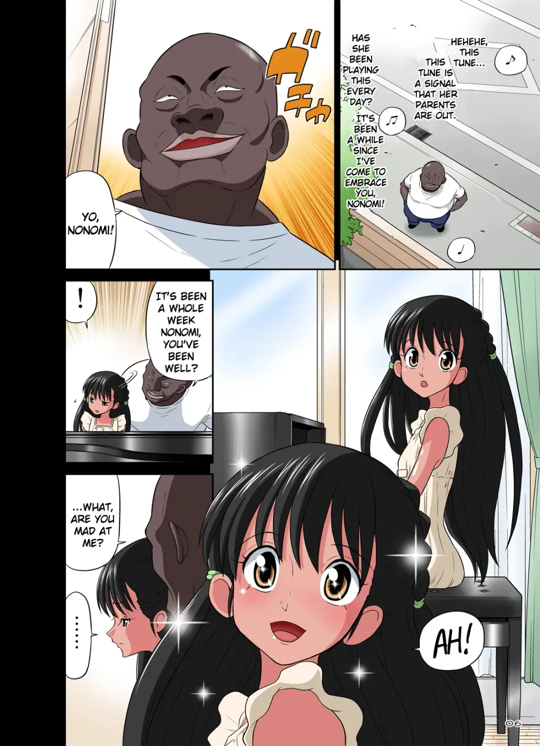 [Dozamura] Kokujin VS Shougakusei vol. 2 - Piano Daisuki Shoujo ~Nonomu Nonomi Hen~ | Black Man vs Student vol. 2 - Piano Loving Girl ~Nonomu Nonomi~ Fhentai.net - Page 6