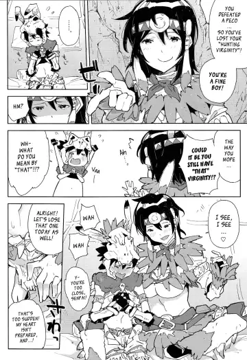 [Seihoukei] Senpai to Boku no, Hajimete! Mon-Hun Onee-shota | Senpai and My First! Monster Hunting Onee-shota Fhentai - Page 7