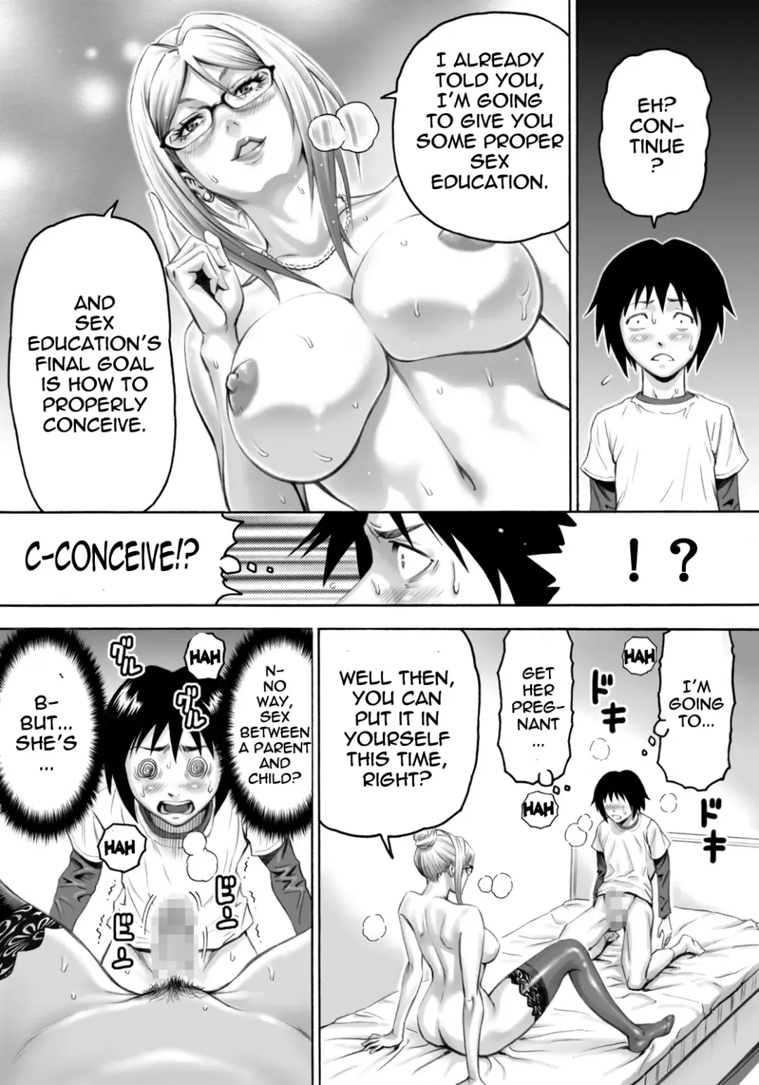 [Daigo] S-kke Mama no Kibishii Kozukuri Seikyouiku | Sadistic Mother's Harsh Baby-Making Sex Education Fhentai - Page 30