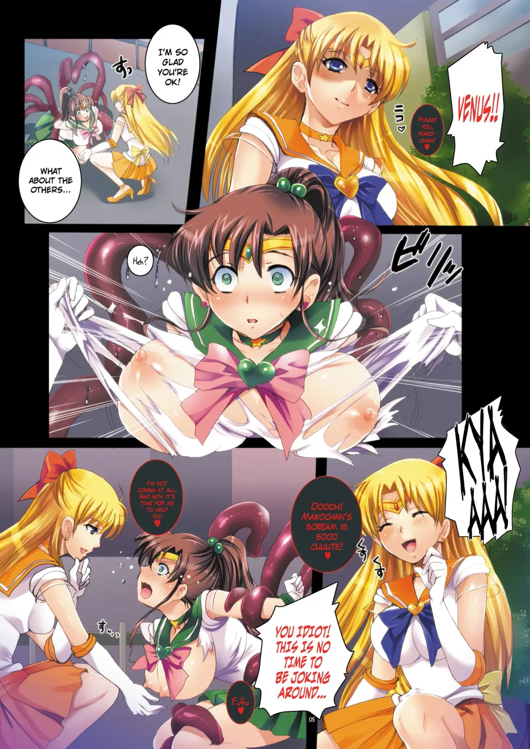 [Modaetei Anetarou - Modaetei Imojirou] Sailor Senshi to Sennou Shokushu | Sailor Scouts and The Brainwashing Tentacle Fhentai.net - Page 5