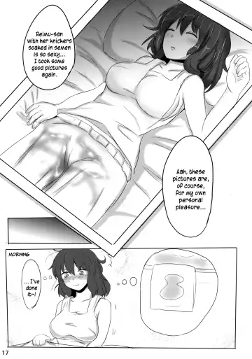 [Poshi] The Record of Reimu-san's Secret Photo-Shoot Fhentai - Page 17