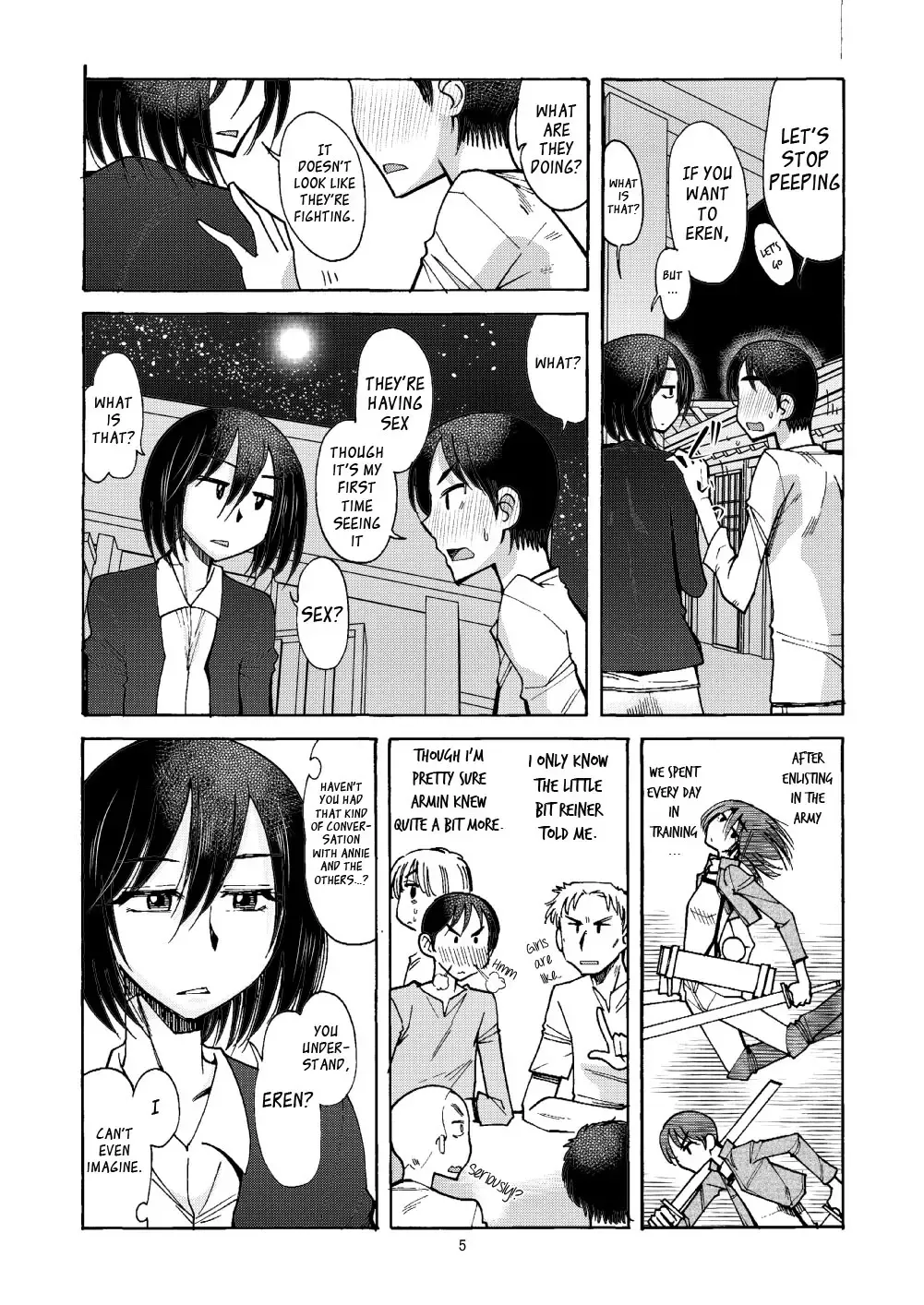 [Ono Kenuji] Watashi wa Eren ga Suki. Eren wa Watashi ga Suki. Nani mo Mondai wa Nai | I Love Eren. Eren Loves Me. There's Nothing Wrong. Fhentai - Page 4