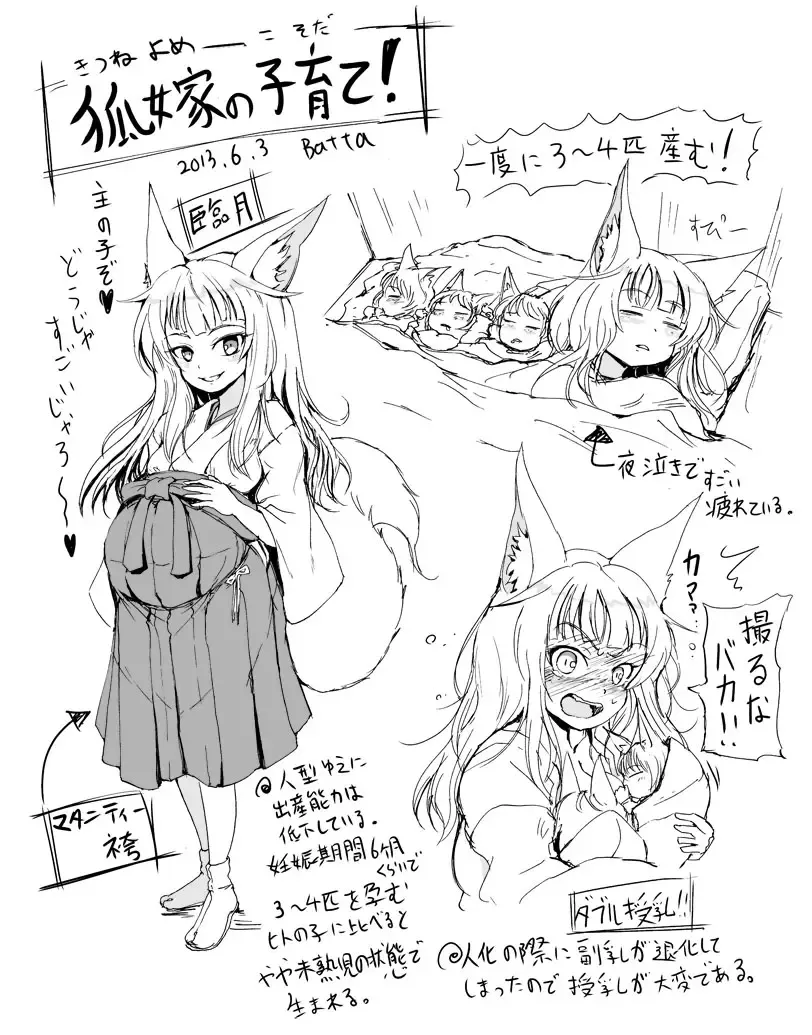 [Batta] Kitsune no Oyomechan to Kekkon, Ninshin, Shussan Digest Fhentai - Page 13