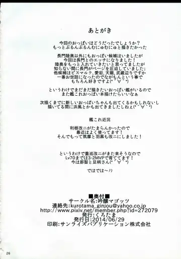 [Kurotama] Dai Kyonyuu Senkan Nagamon Fhentai - Page 22