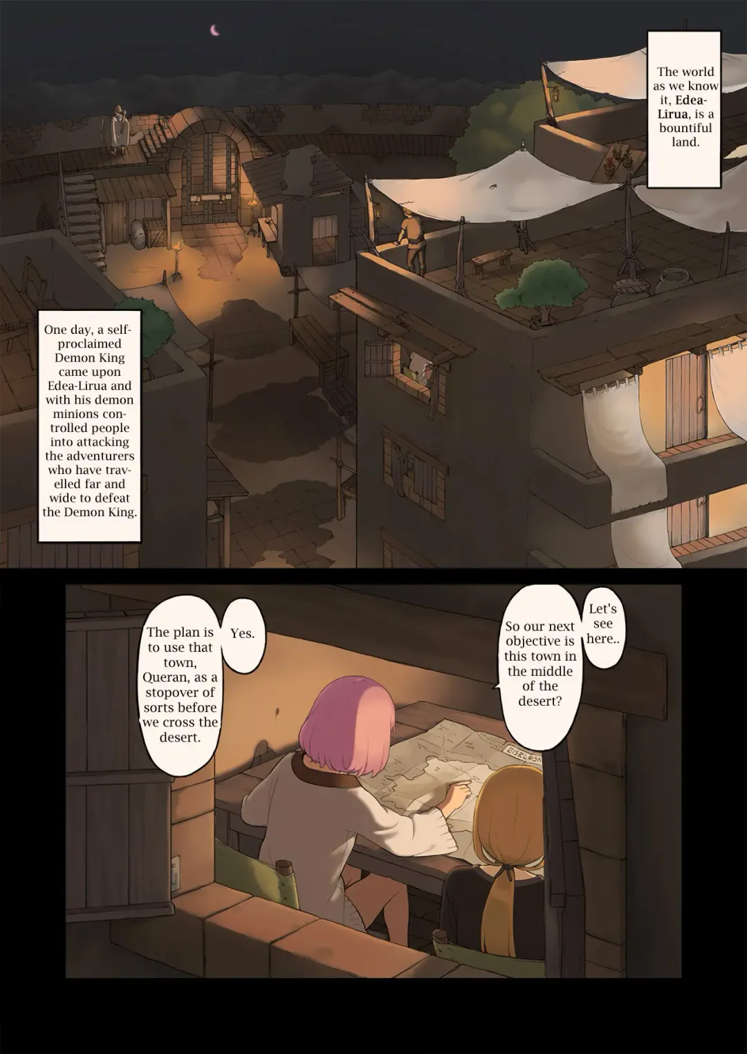 Onna Boukensha-tachi ga sabaku no oasis ni tachi yoru to.... Fhentai - Page 2