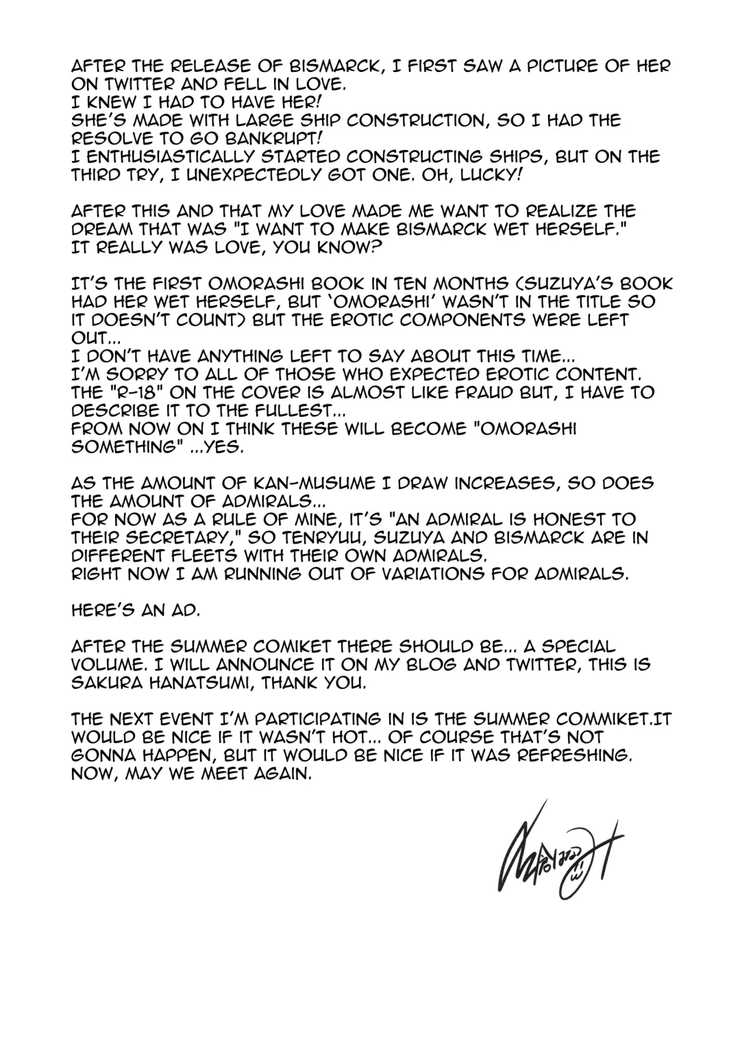 [Sakura Hanatsumi] Omorashi Bismarck Fhentai - Page 22