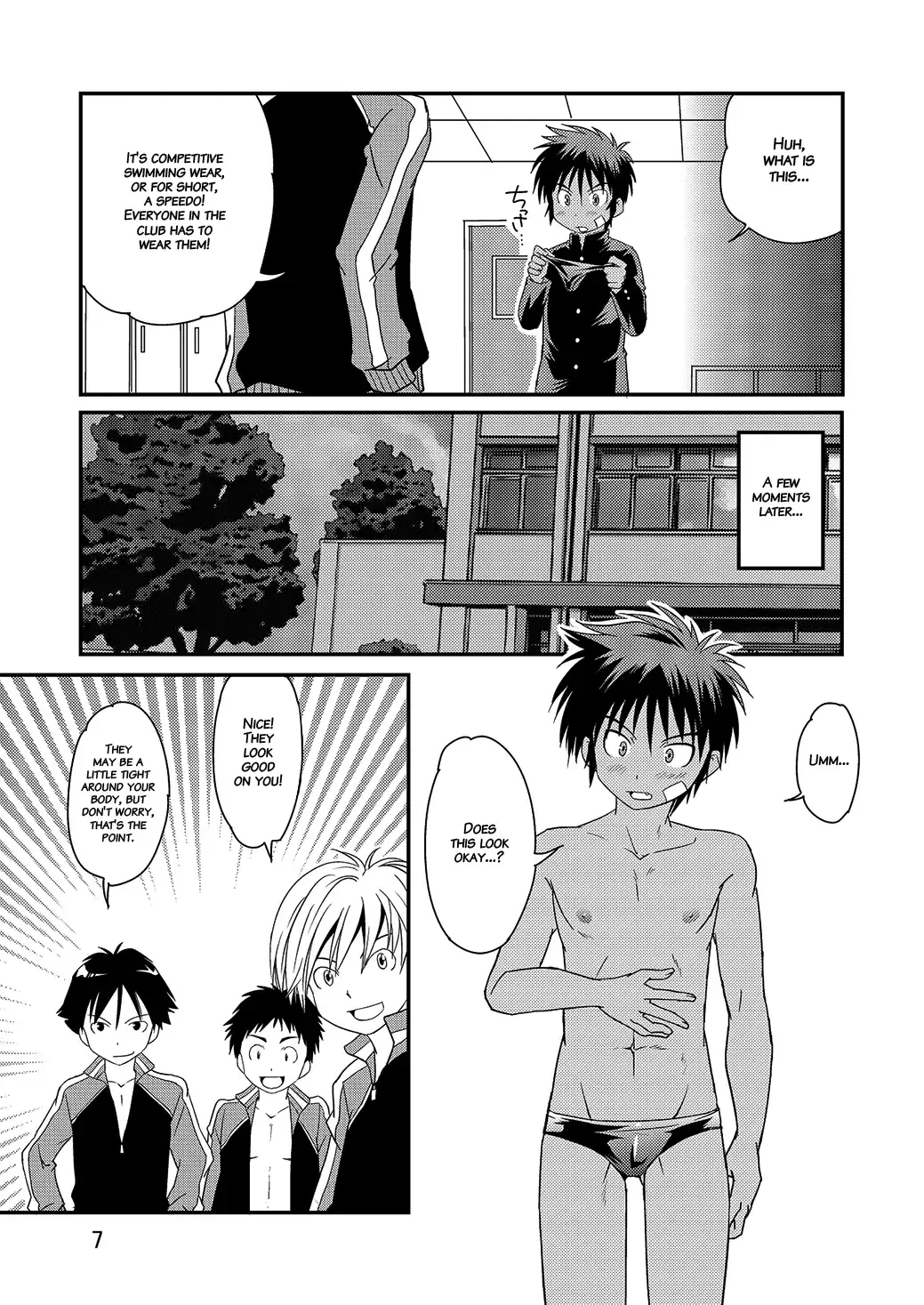 [Miyamoto Ikusa] Kyoupan Shounen! | Speedo Boy! (decensored) Fhentai - Page 6