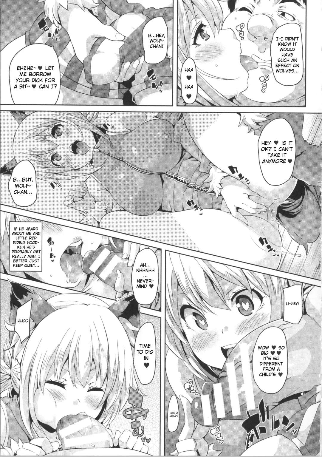 [Marui Maru] PakoPako Douwa - Ookami-chan Chou Bitch | Banging Fairy Tale - Wolf-chan is an Ultra Bitch Fhentai - Page 7