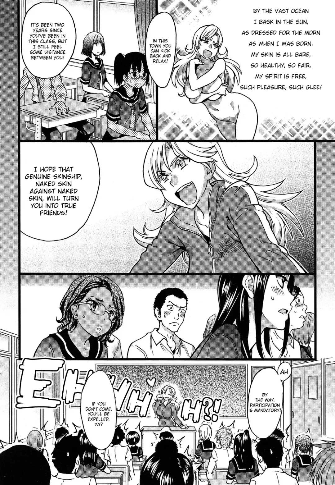 [Shiwasu No Okina] Nudist Beach ni Shuugakuryokou de!! Ch. 1-6 Fhentai - Page 7