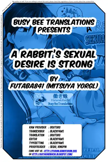 [Futaba841] Usagi wa Seiyoku ga Tsuyoi | A Rabbit's Sexual Desire is Strong (decensored) Fhentai - Page 35