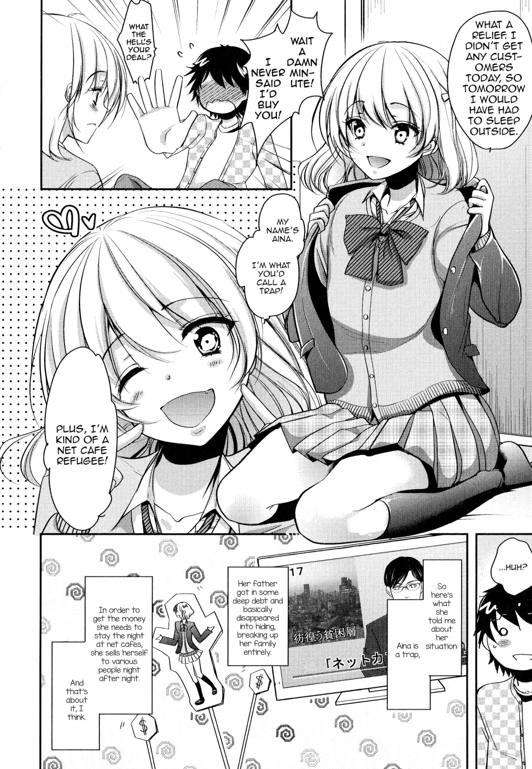 [Dynamite Moca] Net Cafe Nanmin Otokonoko no Kasegikata Fhentai.net - Page 4