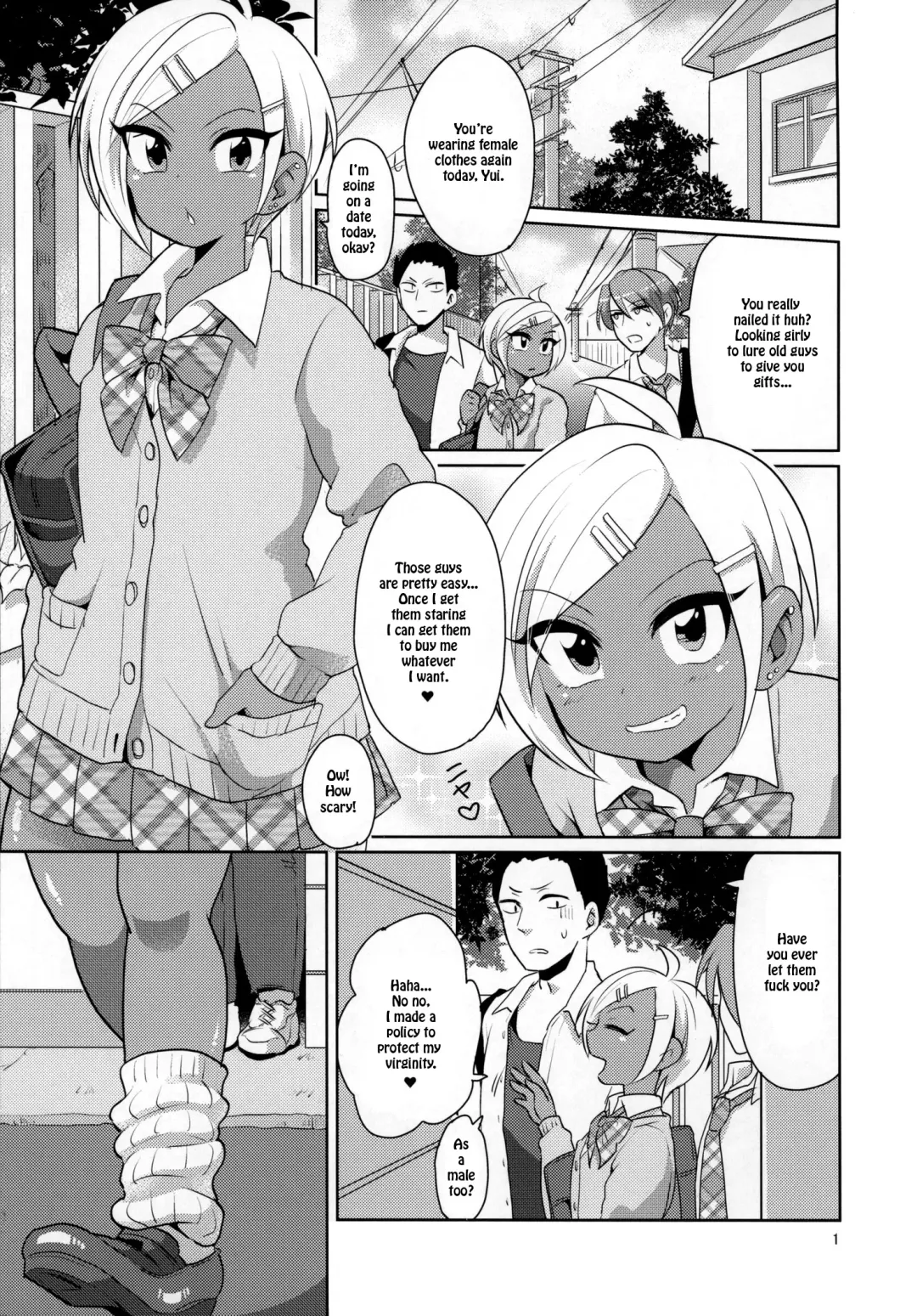 [Urakuso] Namaiki Gal Danshi. | Cheeky Gyaru-boy. Fhentai.net - Page 2