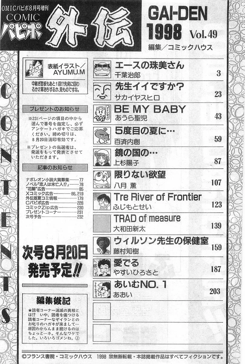 COMIC Papipo Gaiden 1998-08 Fhentai - Page 234