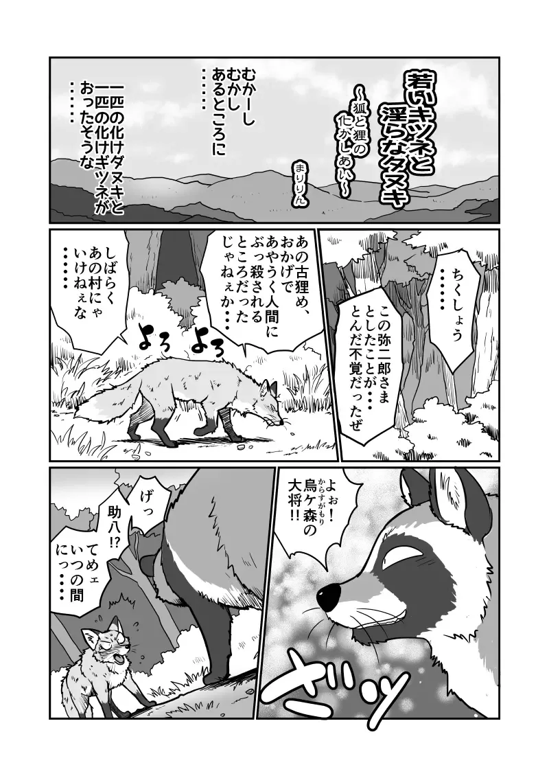 [Maririn] Tanuki × Kitsune Fhentai.net - Page 2