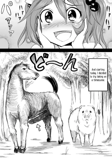 [Chakkaman] Kyonyuu nitori ga Inu Uma Buta to SEX suru Juukan Hon | The Big-Titted Nitori Having Bestiality Sex with Dogs And Horses Book Fhentai - Page 9