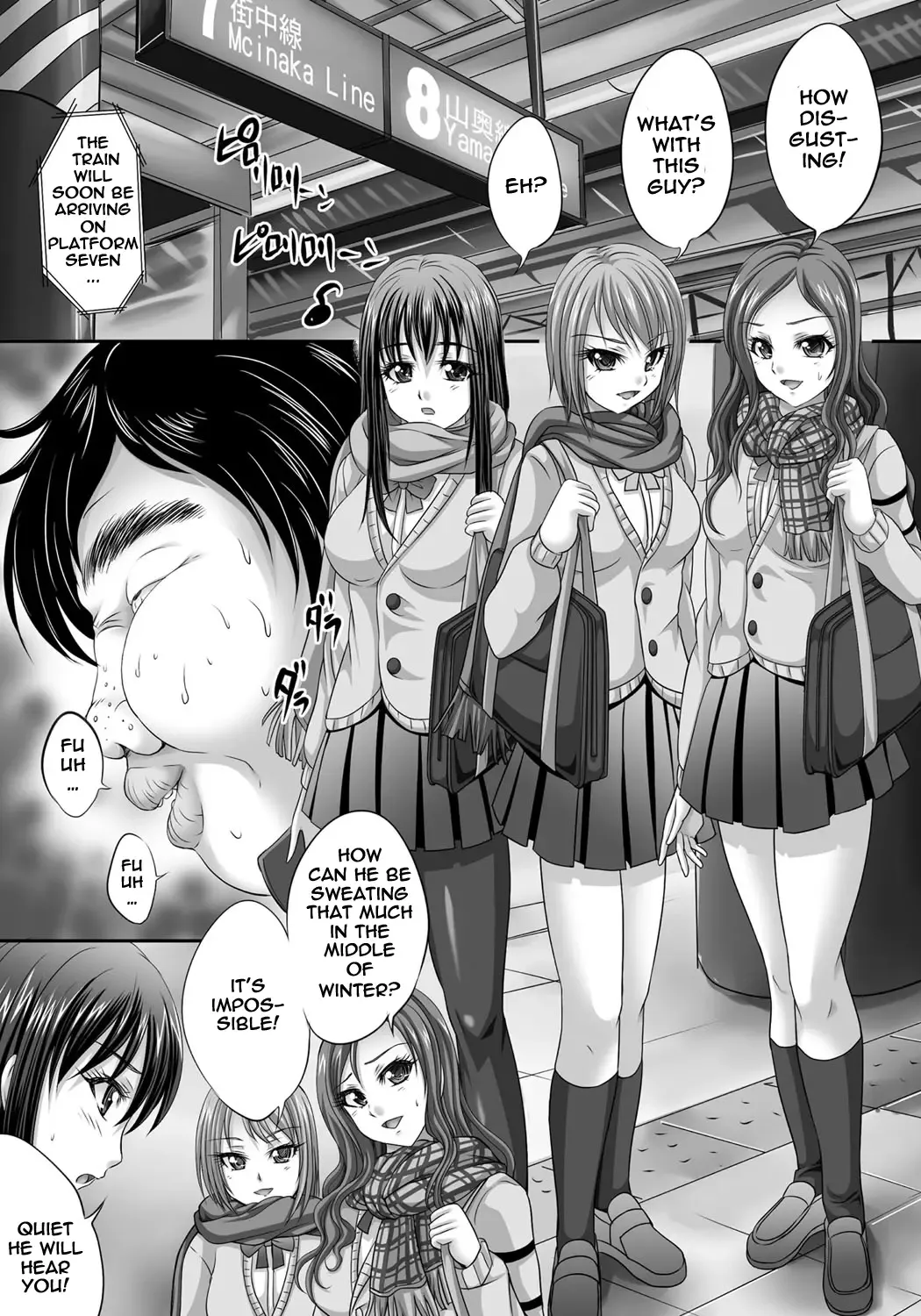 [Nao Takami] Busamen ga Tsuukin Densha no Jikan o Tomete JK ni xx Fhentai.net - Page 1