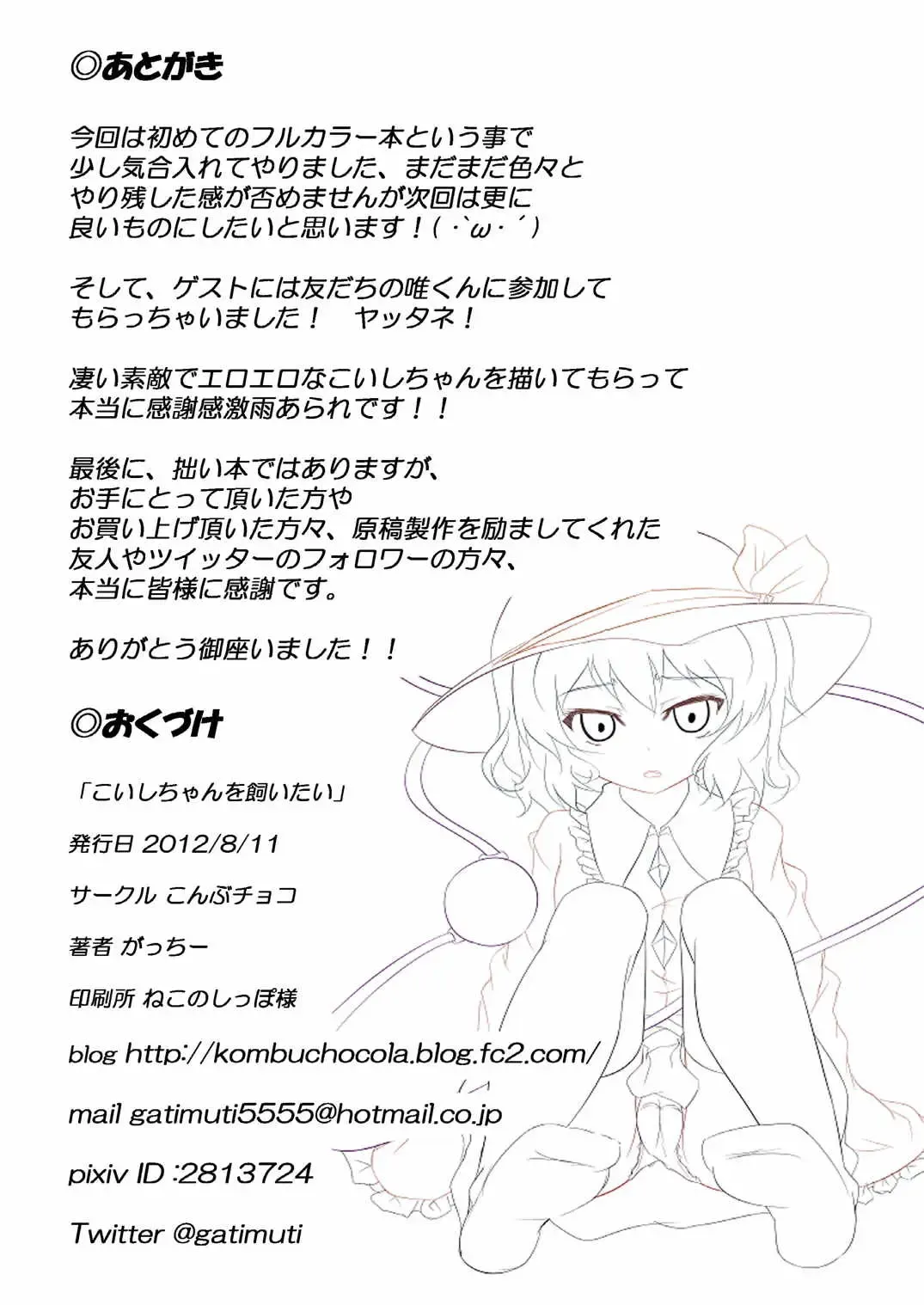 [Gattiii] Koishi-chan o Kaitai. Fhentai - Page 15