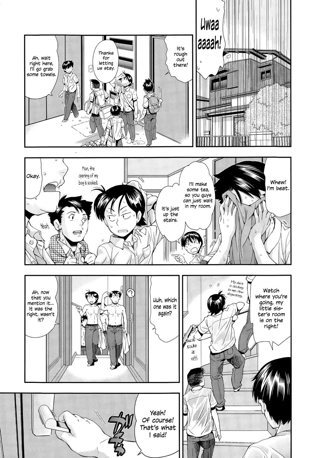 [Ryoumoto Hatsumi] Amefuri no Gogo wa, Minna de | A Rainy Afternoon with Friends Fhentai - Page 3