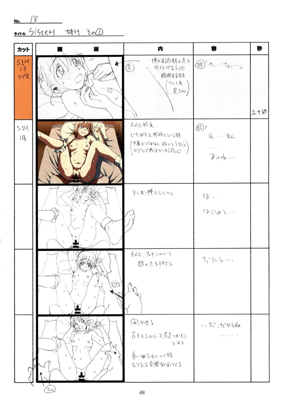 [Taki Minashika] SISTERS -Natsu no Saigo no Hi- H Scene All Part Storyboard Fhentai - Page 48