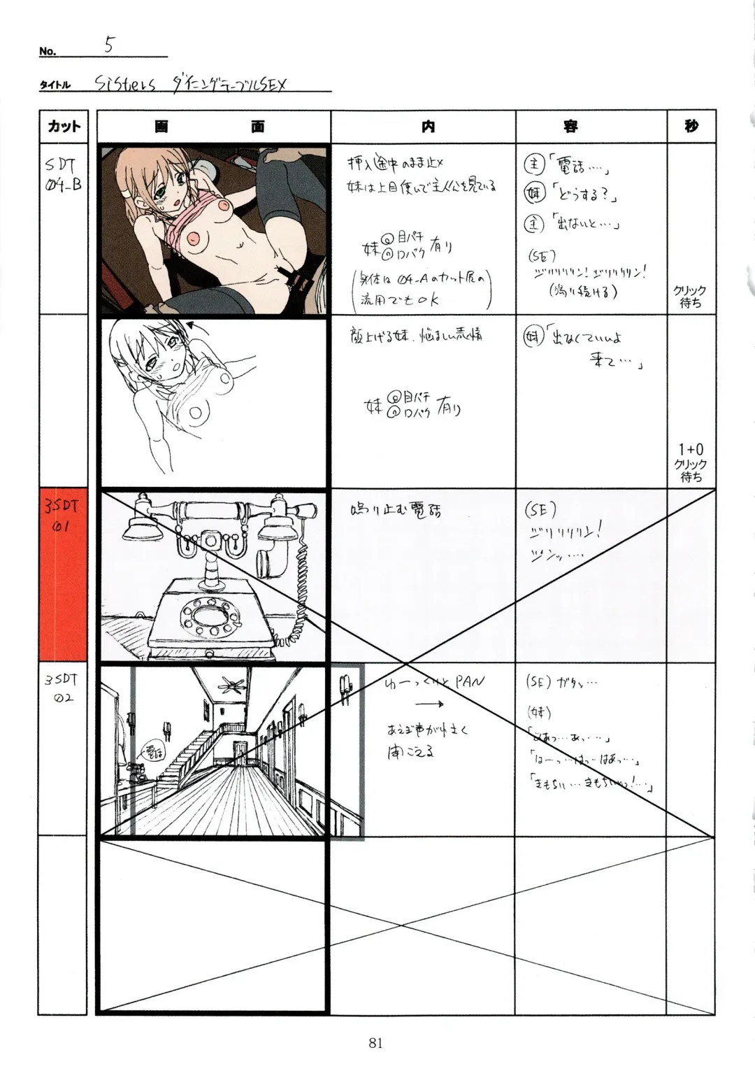 [Taki Minashika] SISTERS -Natsu no Saigo no Hi- H Scene All Part Storyboard Fhentai - Page 81