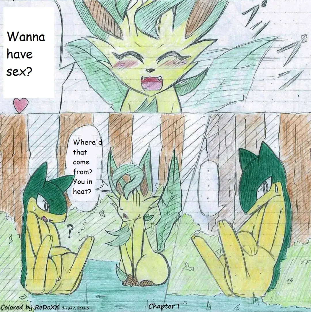 Leafeon X Quilava Fhentai - Page 1
