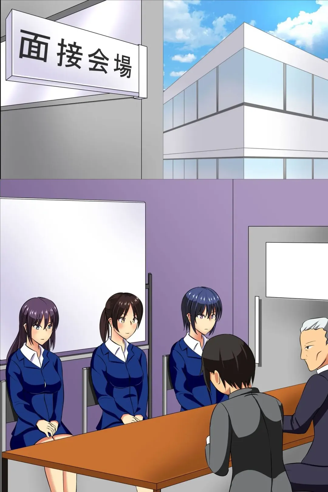 [Takamichi] Zennou Soku Hame Mensetsukan ~ Shuukatsu Gakusei no Joushiki Kakikae Sekuhara Mensetsu Fhentai - Page 43