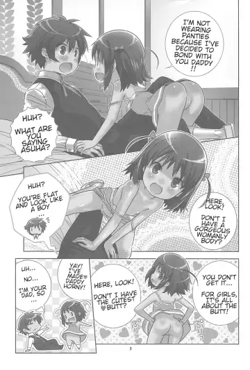 [Saeki Tatsuya] Asuha no No-Pan Hamehame Daisakusen | Asuha's no Panties Sex Strategy Fhentai - Page 2