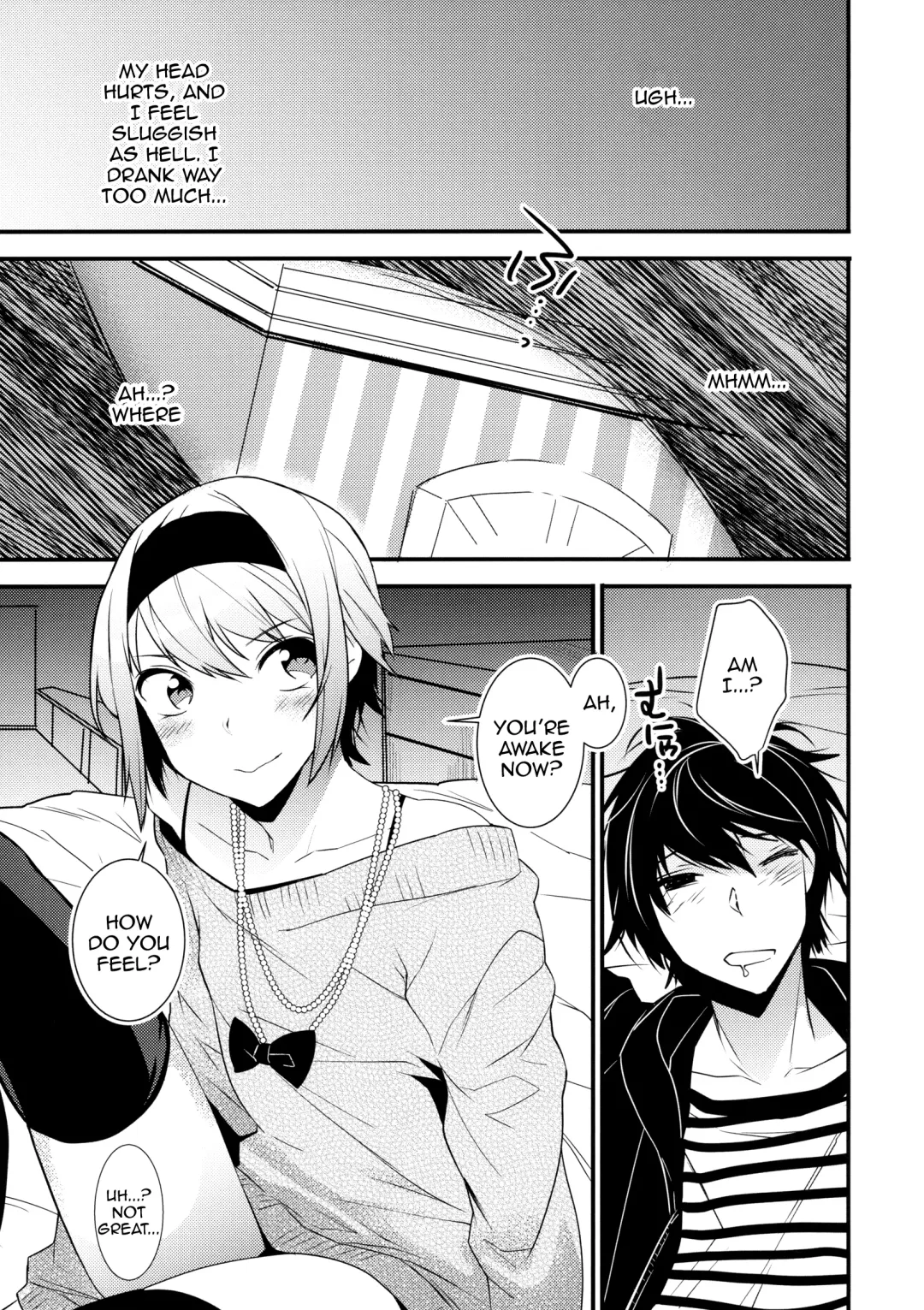 [Makuro] Yotta Ikioi de Hotel ni Tsurekomare Josou Shita Otoko ni Nazeka Ore ga Horareru Hanashi Fhentai - Page 4