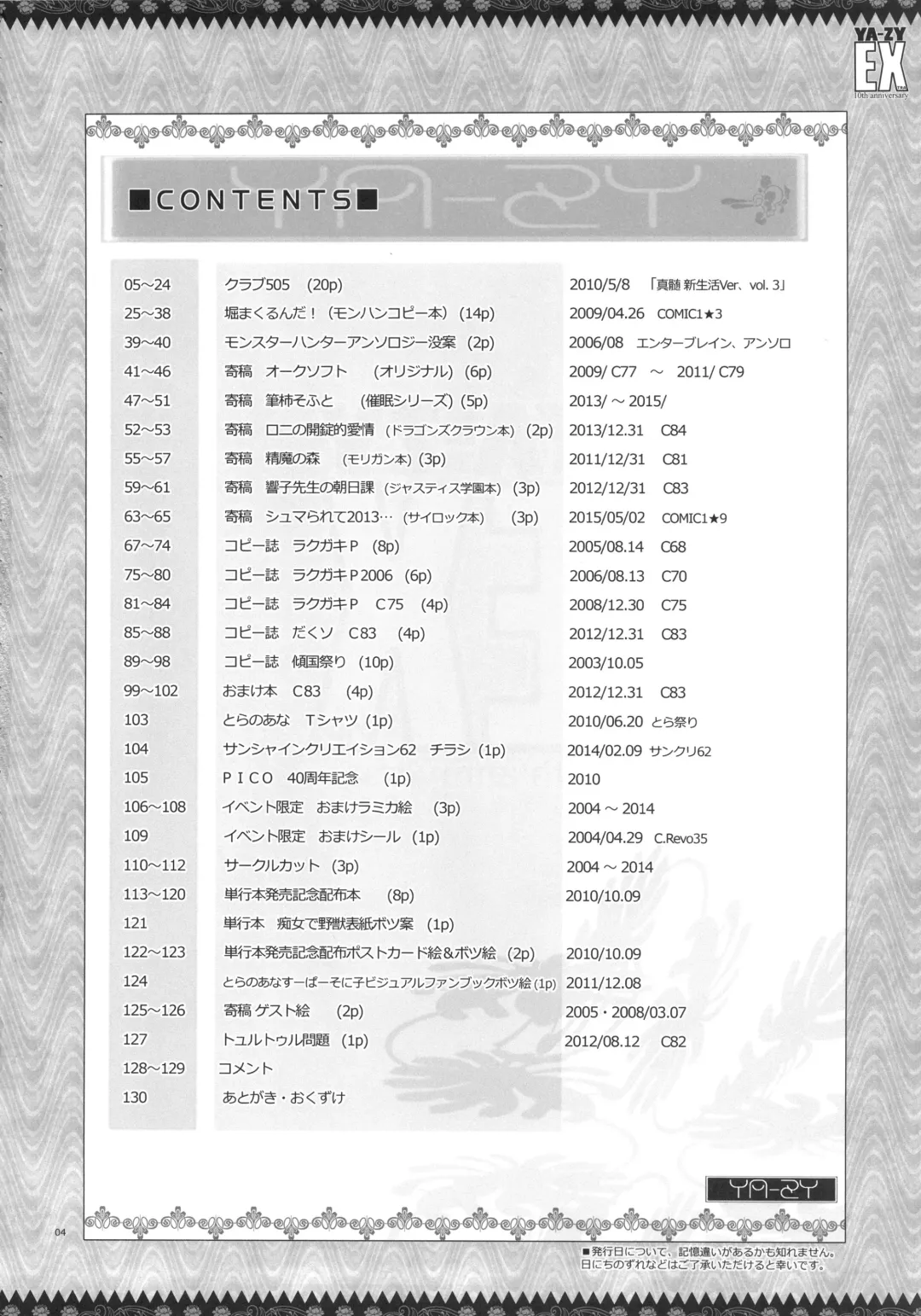 [Yunioshi] YA-ZY EX 10th anniversary Fhentai - Page 3